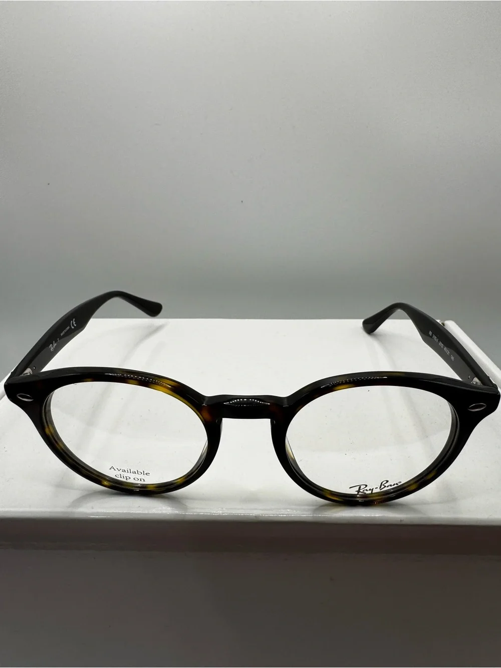 ⁠Ray-Ban RB 2180-V 2012 Eyeglasses Frames Havana Tortoise Round 49 21 145 Authen